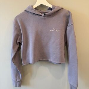 LazyPants Cropped Lavender Cropped Hoodie